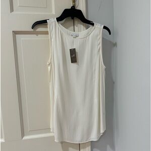 J.Jill creamy white size small sleeveless dress shirt